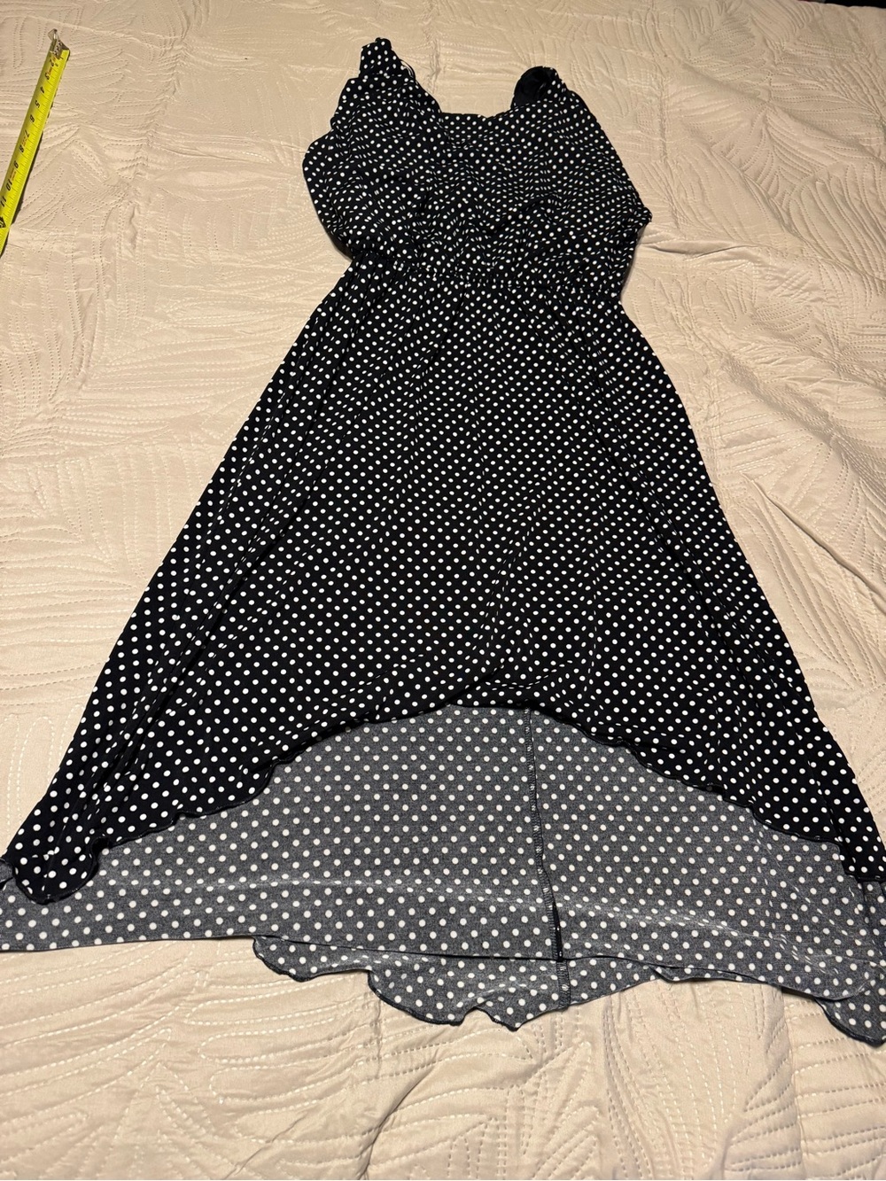 Enfocus Studio Black and White Polka Dot High-Low Dress Sz 8